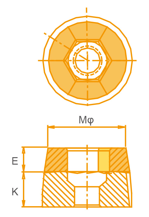 Segmented Dies For NutRG-125H